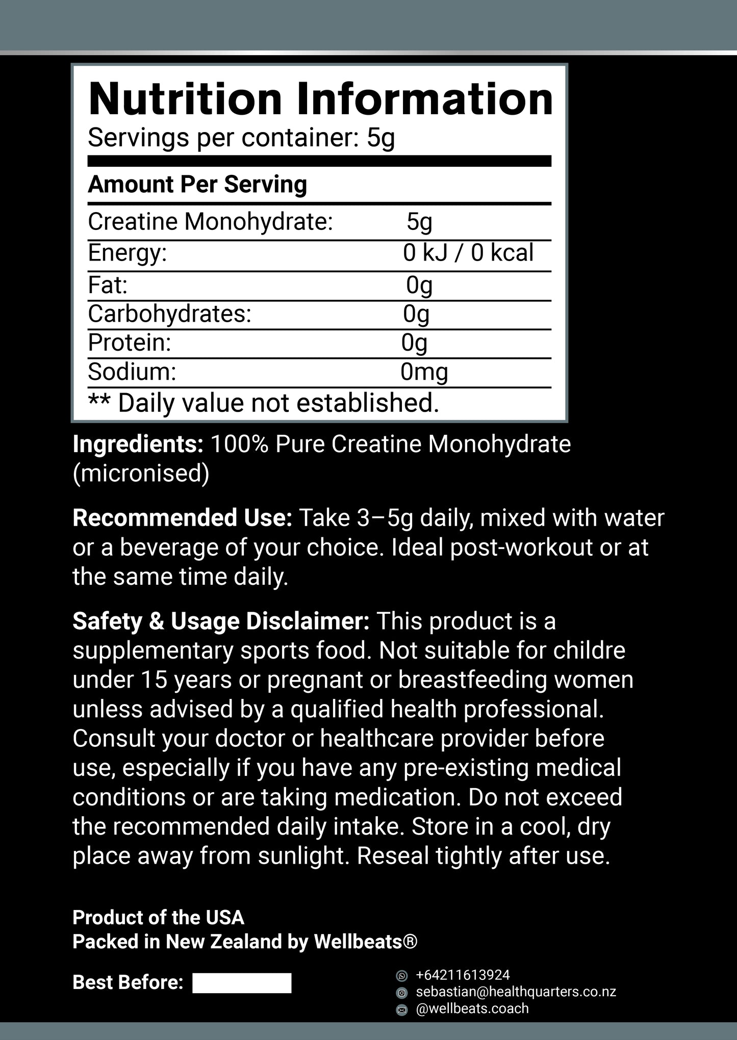 Creatine Monohydrate - Micronised